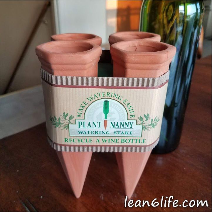 Clay watering stakes for container plants