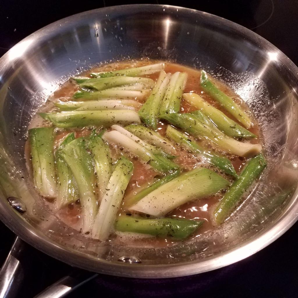 Braising daylily shoots