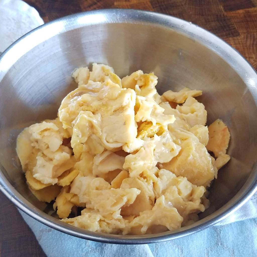 Frozen pawpaws are easier to process... as long as you can tolerate the cold!